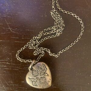 Silver Heart Pendant Necklace